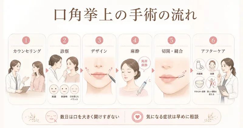 口角挙上の手術の流れ