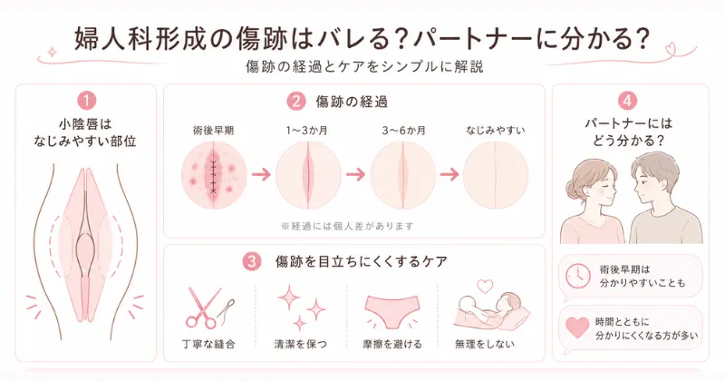 婦人科形成の傷跡はバレる？パートナーに分かる？