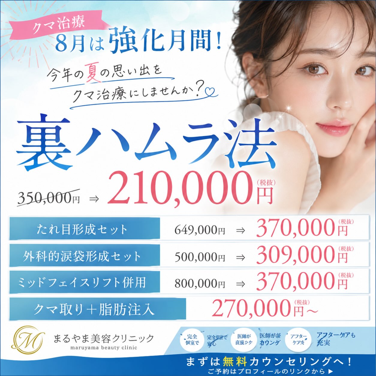 8月マンスリーキャンペーン 裏ハムラ法